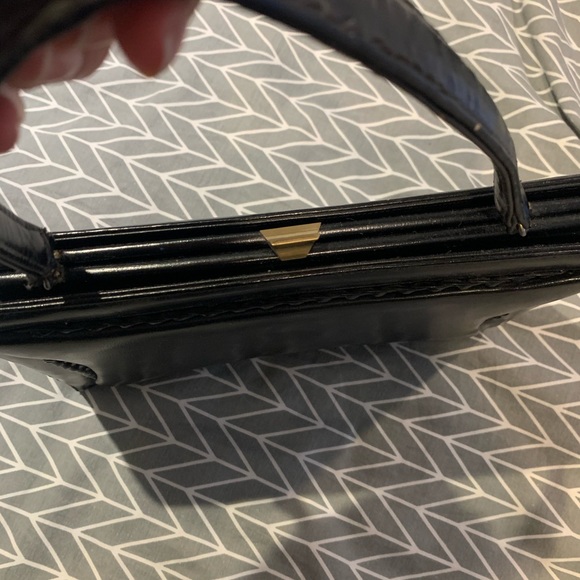 Vintage Bags Vintage Italian Black Leather Tophandle Box Bag Poshmark